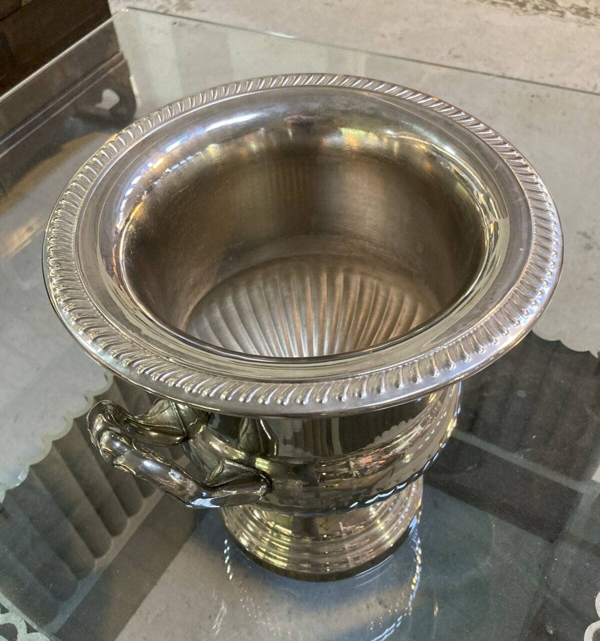 Ice bucket or antique champagne bucket - silver-plated