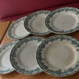 Porcelain plates Terre de Fer Saint Amand model Argenton