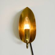 Beautiful original Mid Century Modern cone wall lamp made of brass