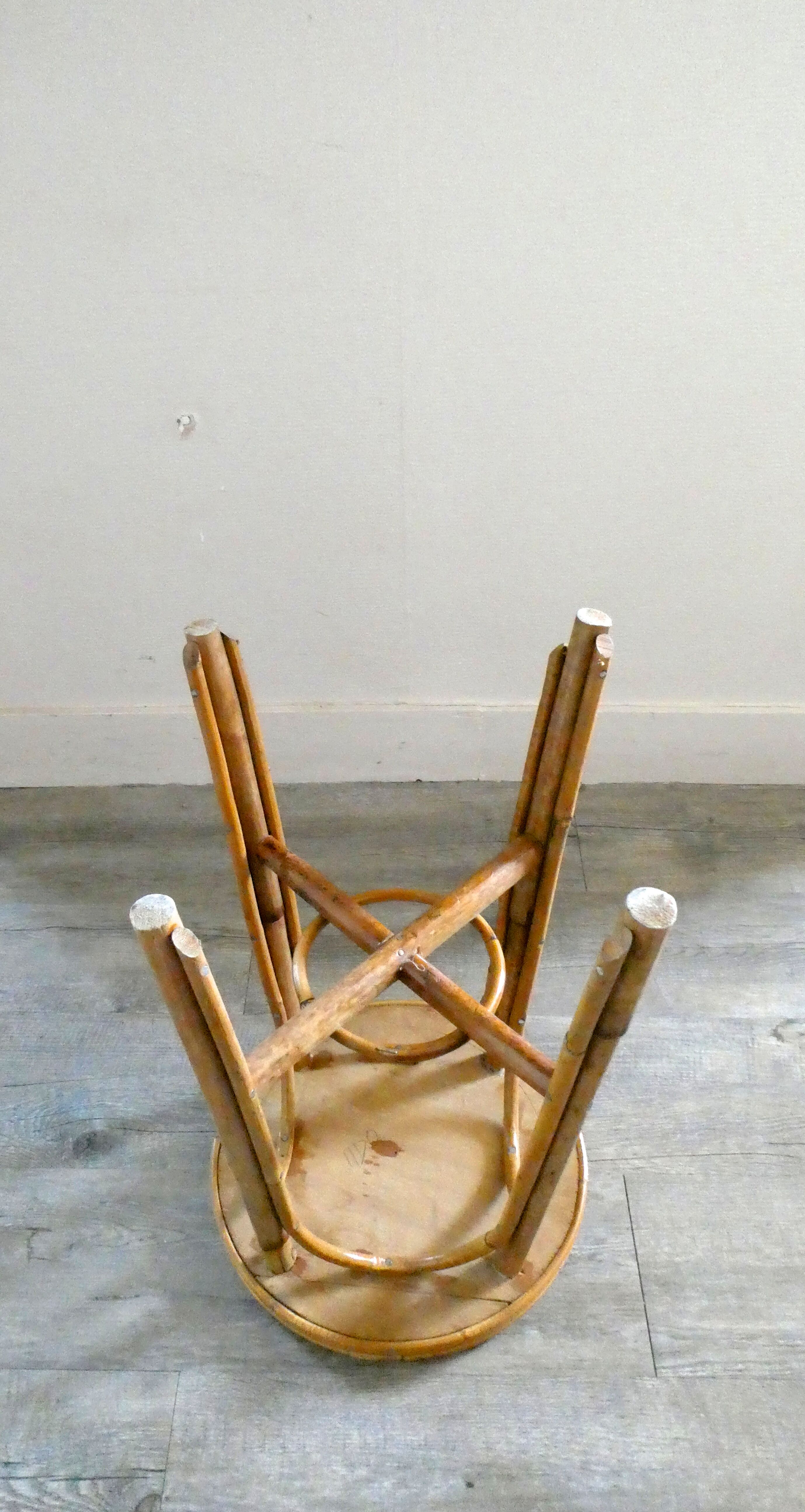 Rattan stool of the 70s