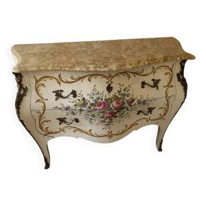 Commode Vénitienne Bois - peint floral