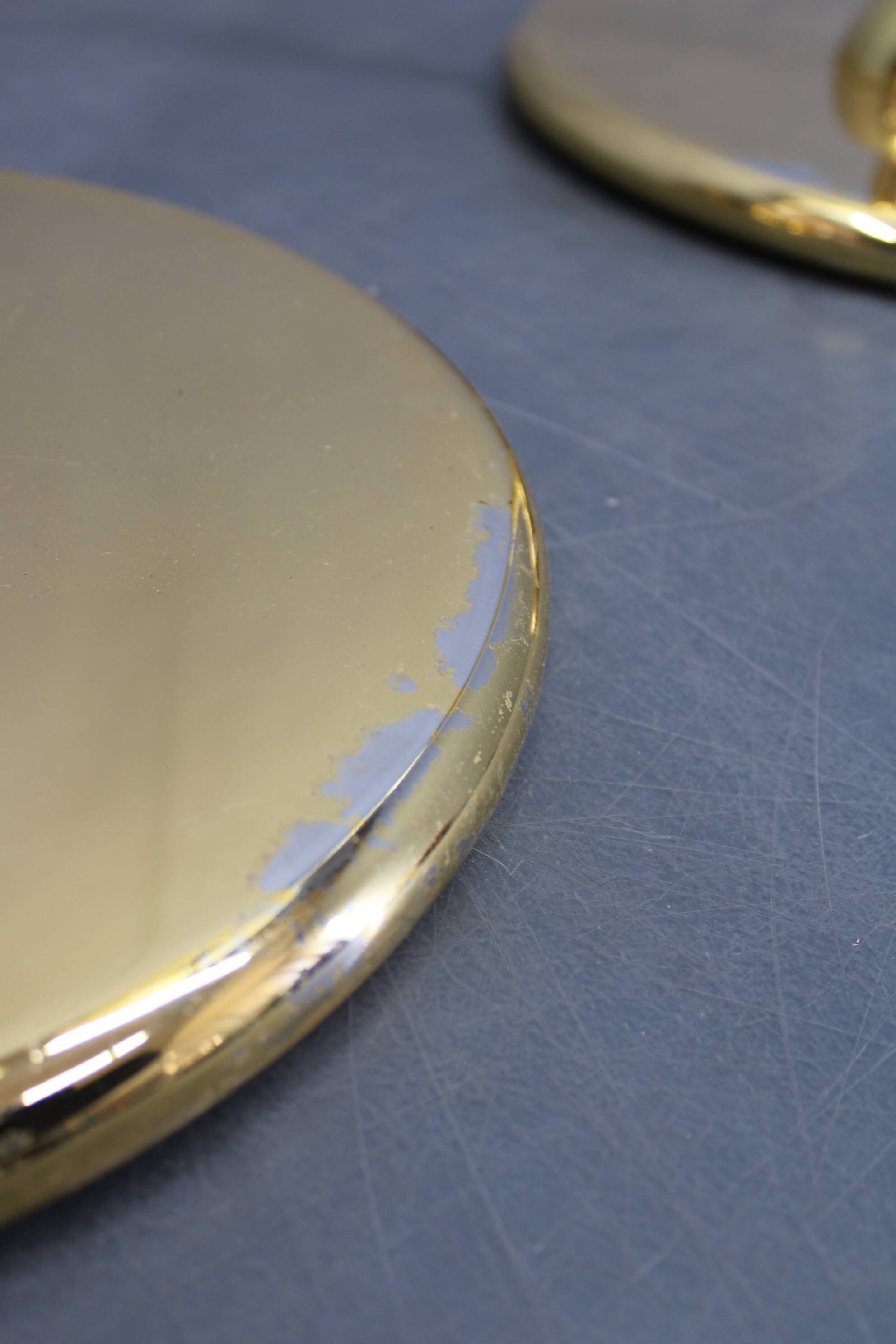 1980s Pair of VeArt-Murano Floor Lamps in Brass Finish ,Italy