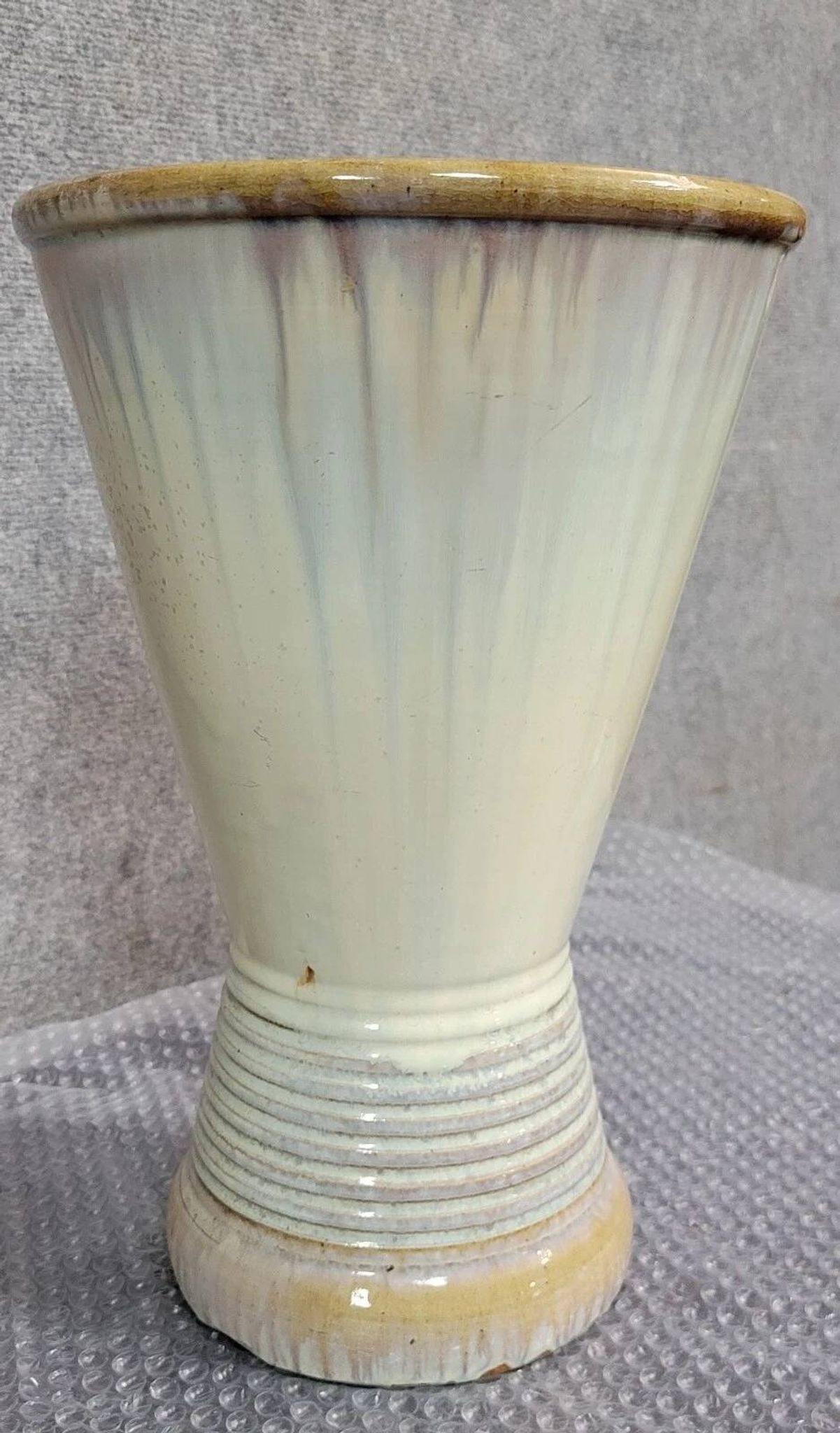 Céramique de Puisaye : Georges Robin / vase brutaliste diablo 1950