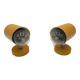Pair of yellow Space Age wall lights from the 1960s.