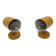 Pair of yellow Space Age wall lights from the 1960s.