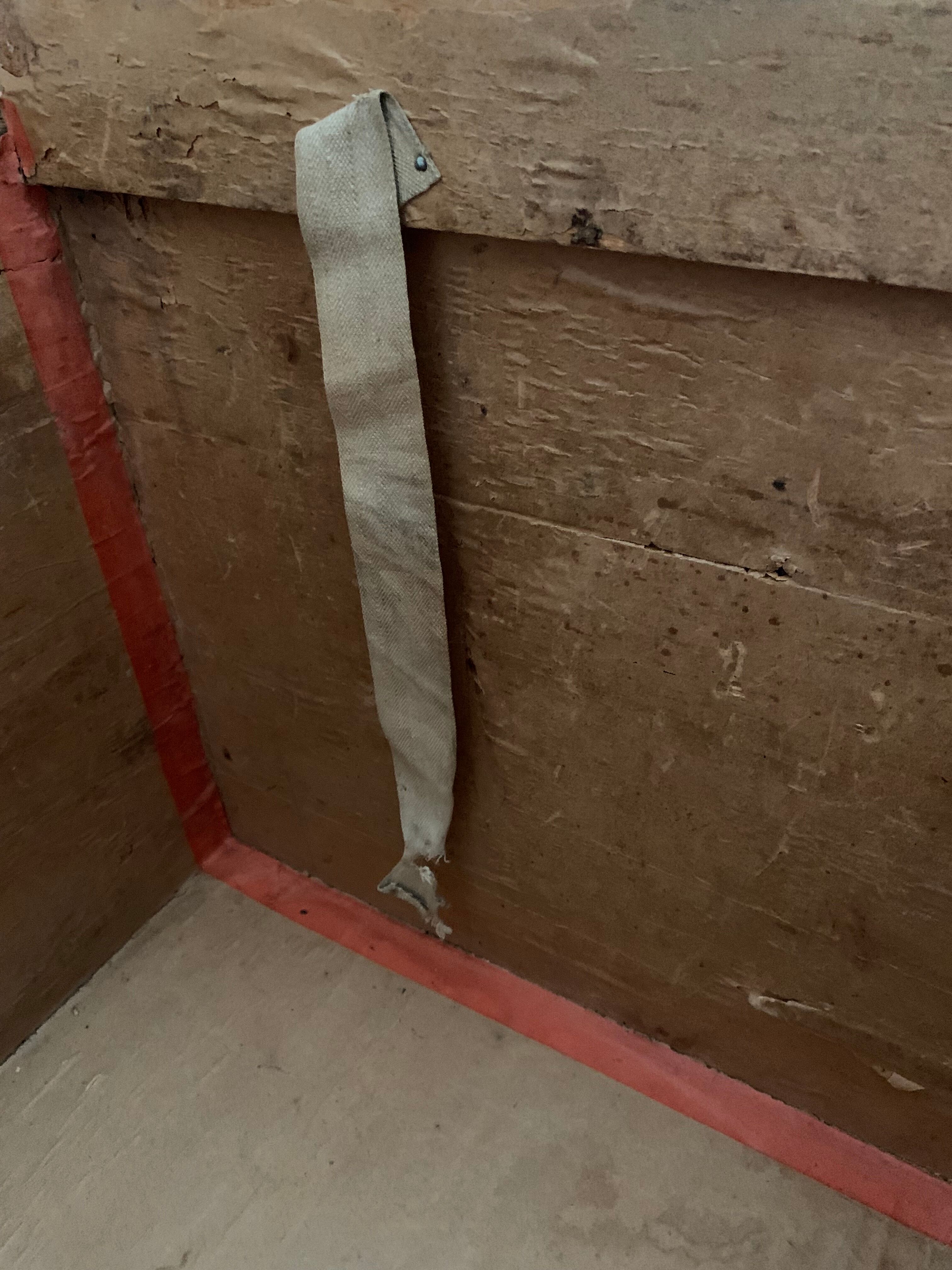 Antique painted English naval chest