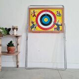 Tableau ardoise et cible verso jouet ancien
