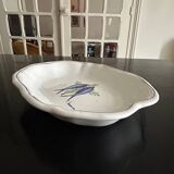 vintage plate in earthenware with birds