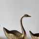 Trio of zoomorphic brass swan empty pockets