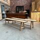 Paire de bancs en orme massif
