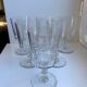 Set of 6 crystal wine glasses engraved early twentieth century