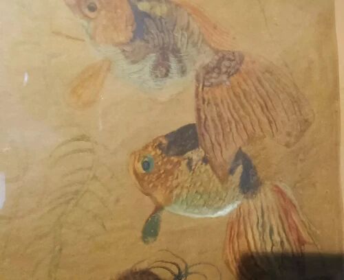 Mixed Technique - Fish - Silvio Polloni (Florence 1888-1972) Frame in Wood