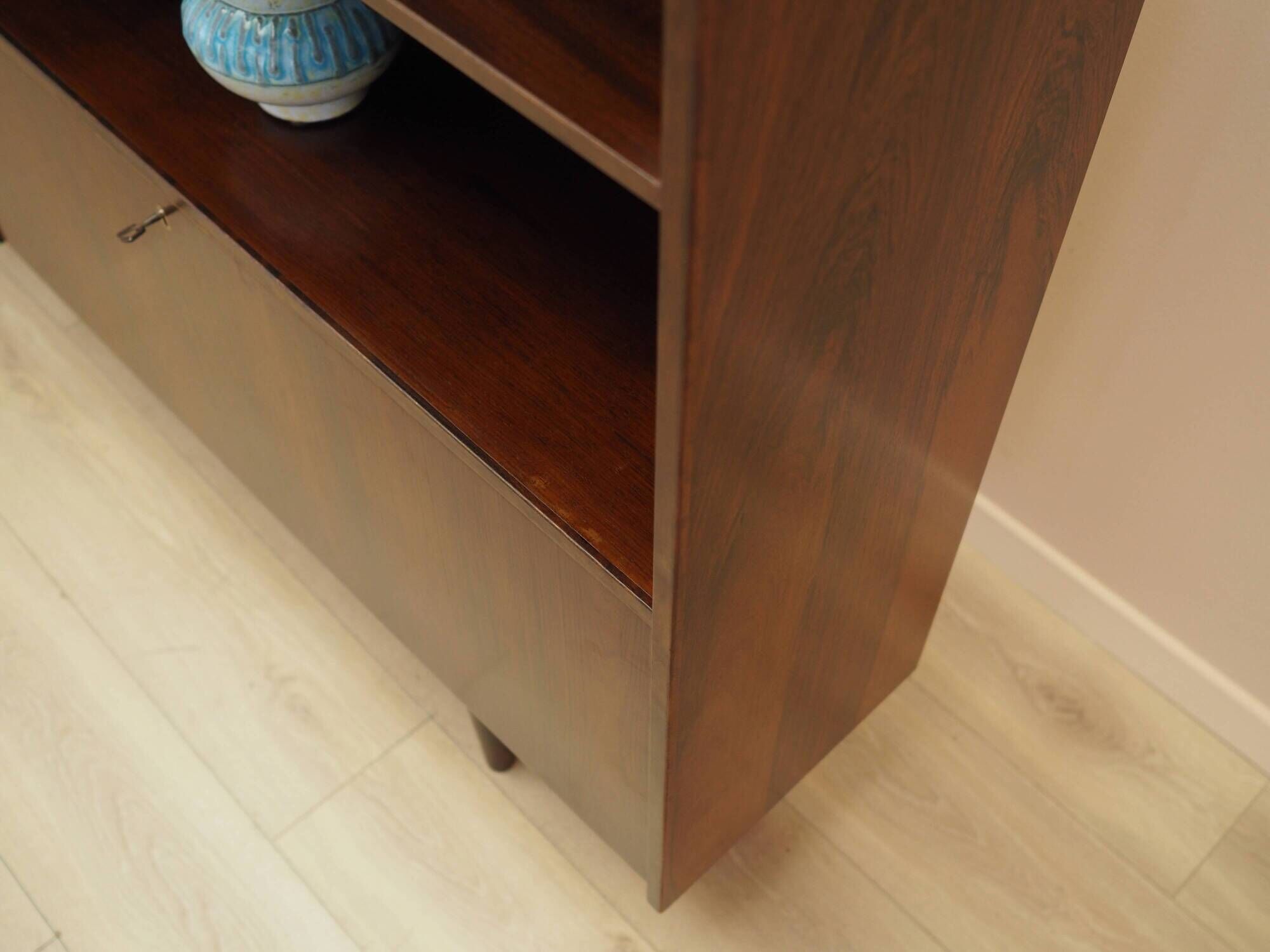 Bookcase with bar cabinet, rosewood veneer, Denmark, 1970s