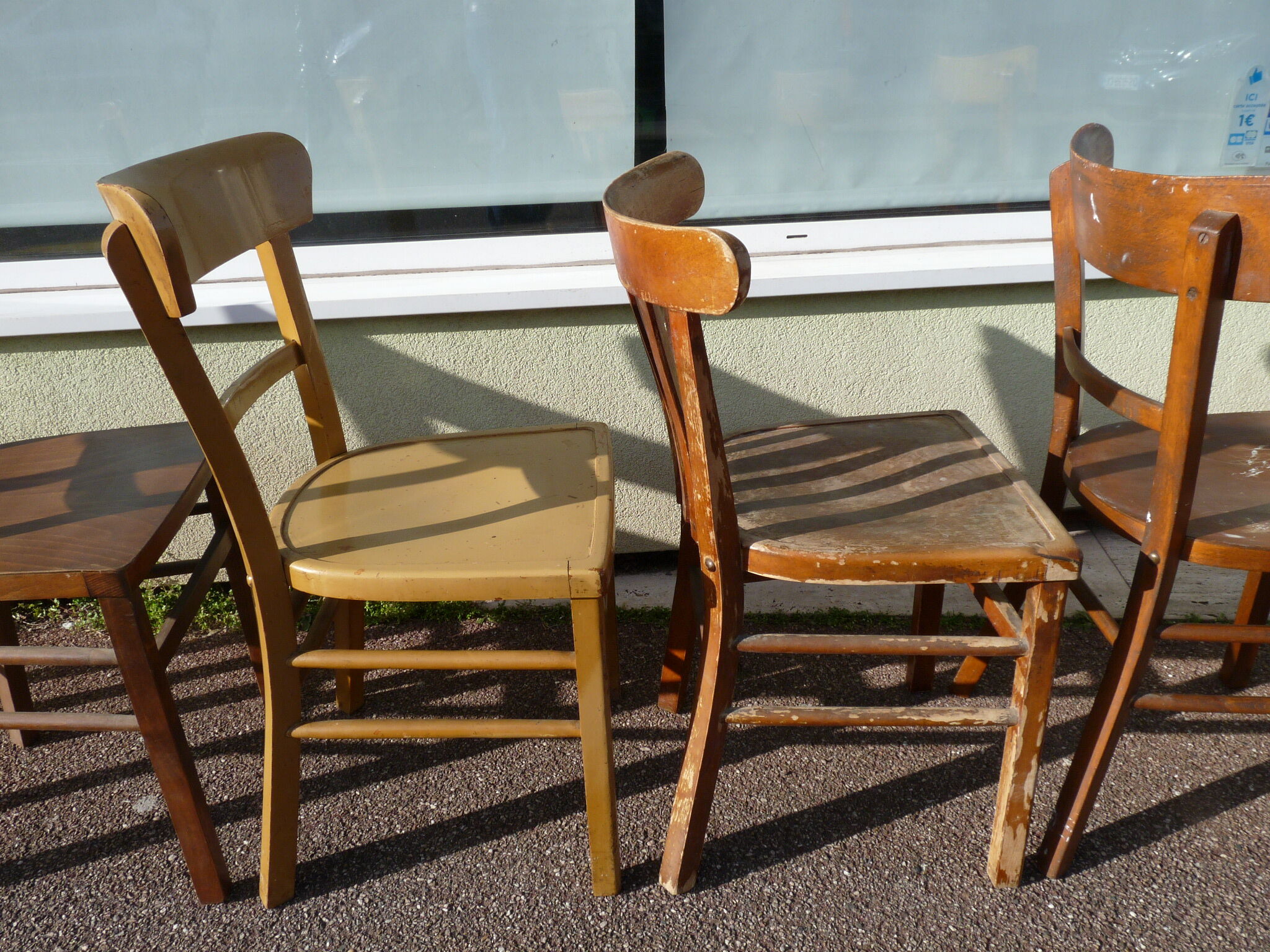 Lot de 6 chaises en bois de bistrot