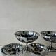 6 vintage 70s stainless steel footed bowls