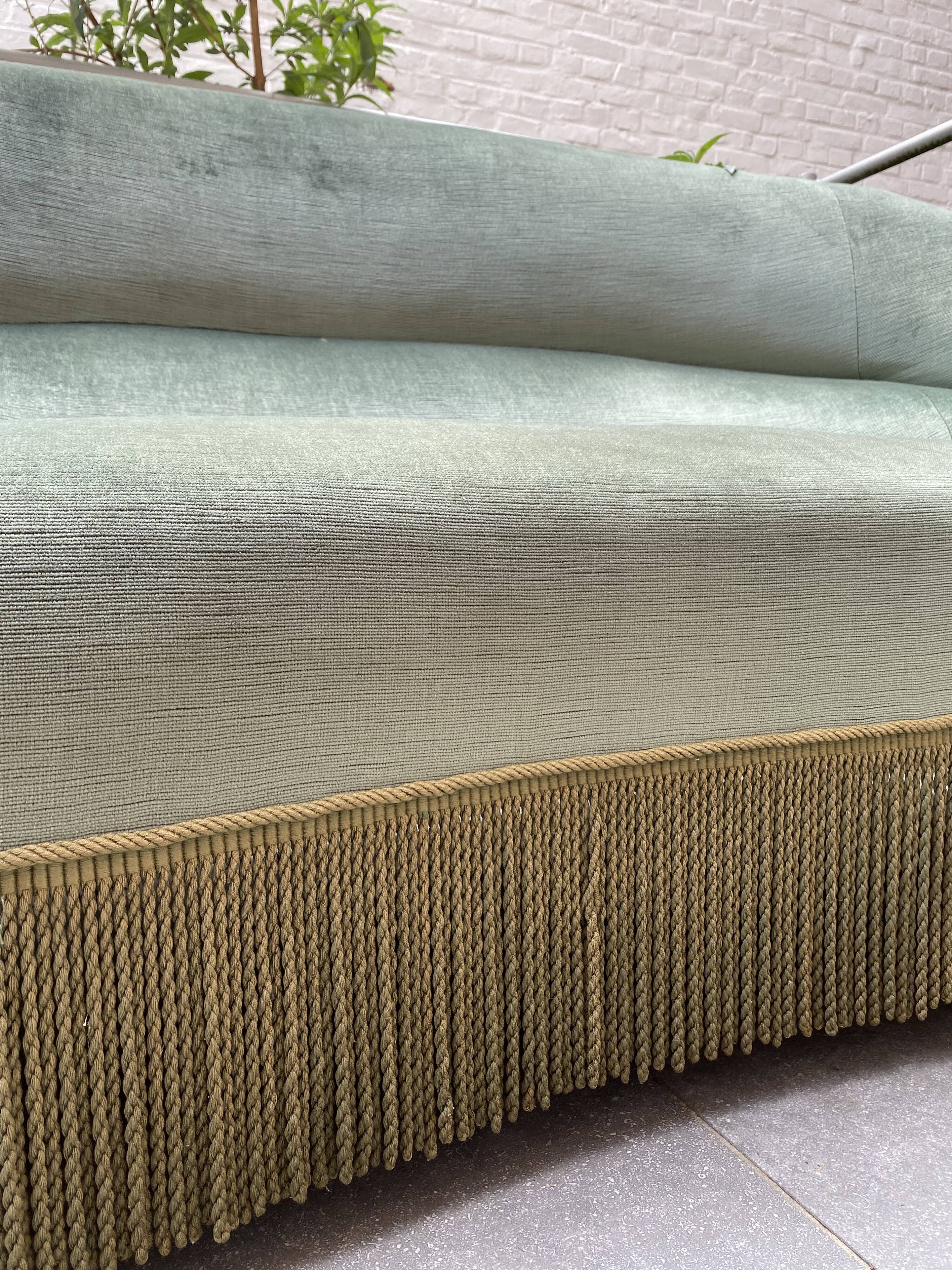 Water green velvet toad sofa