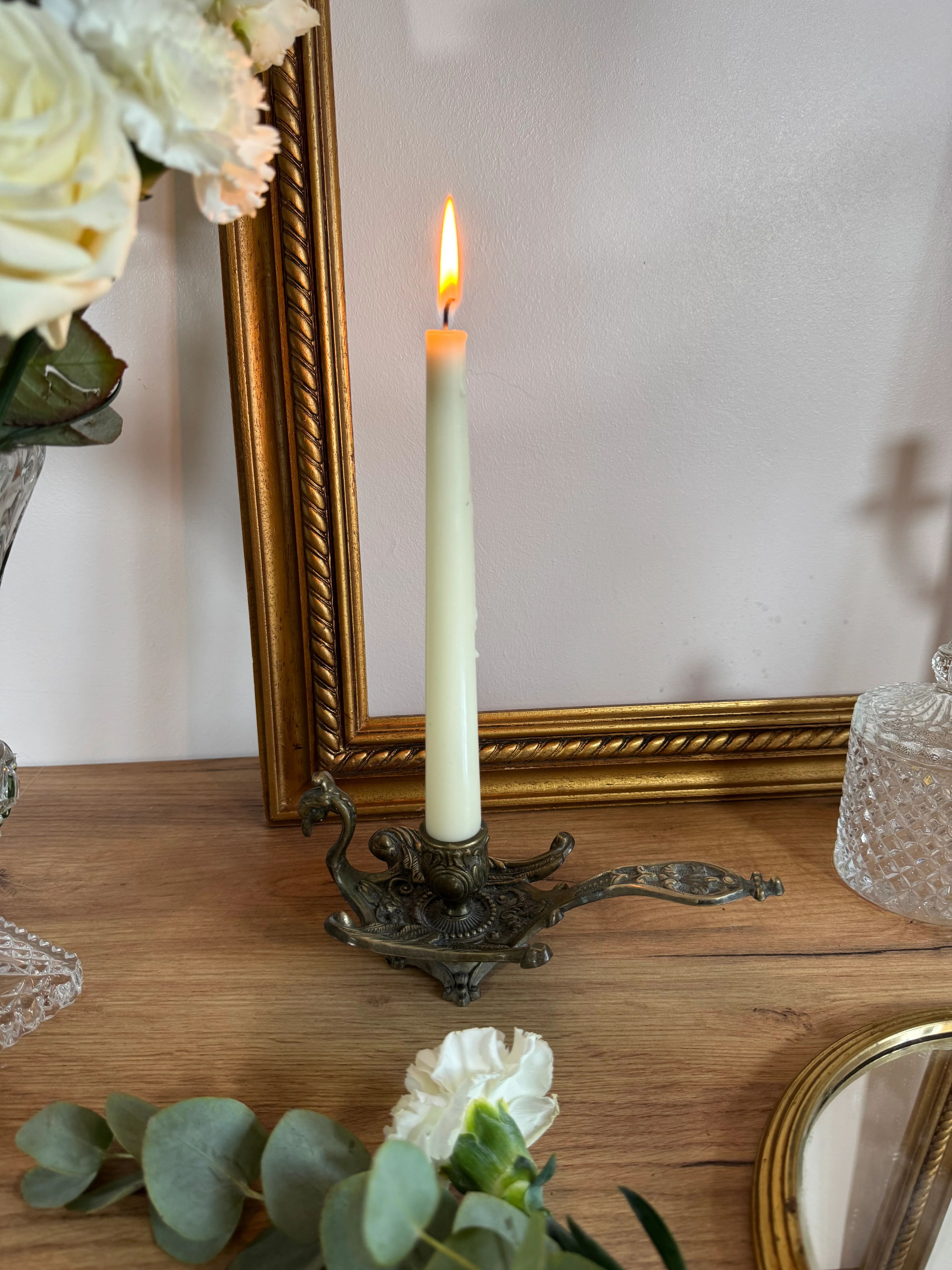 Phoenix hand bronze candlestick