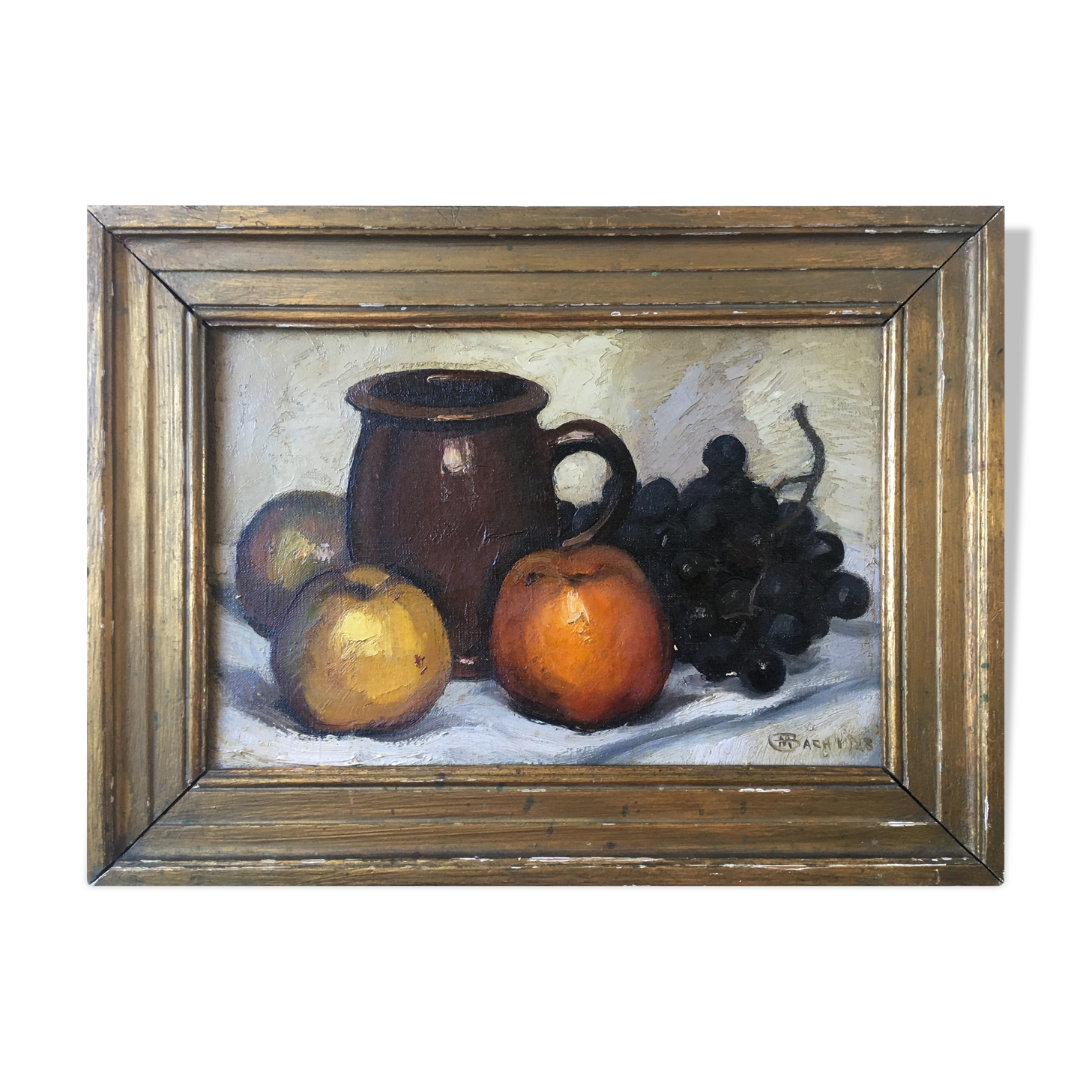 Table "Still Life with Fruit" by Marcel BACH (1879-1950) - frame