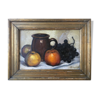 Table "Still Life with Fruit" by Marcel BACH (1879-1950) - frame