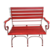 Banc pliable en fer et bois