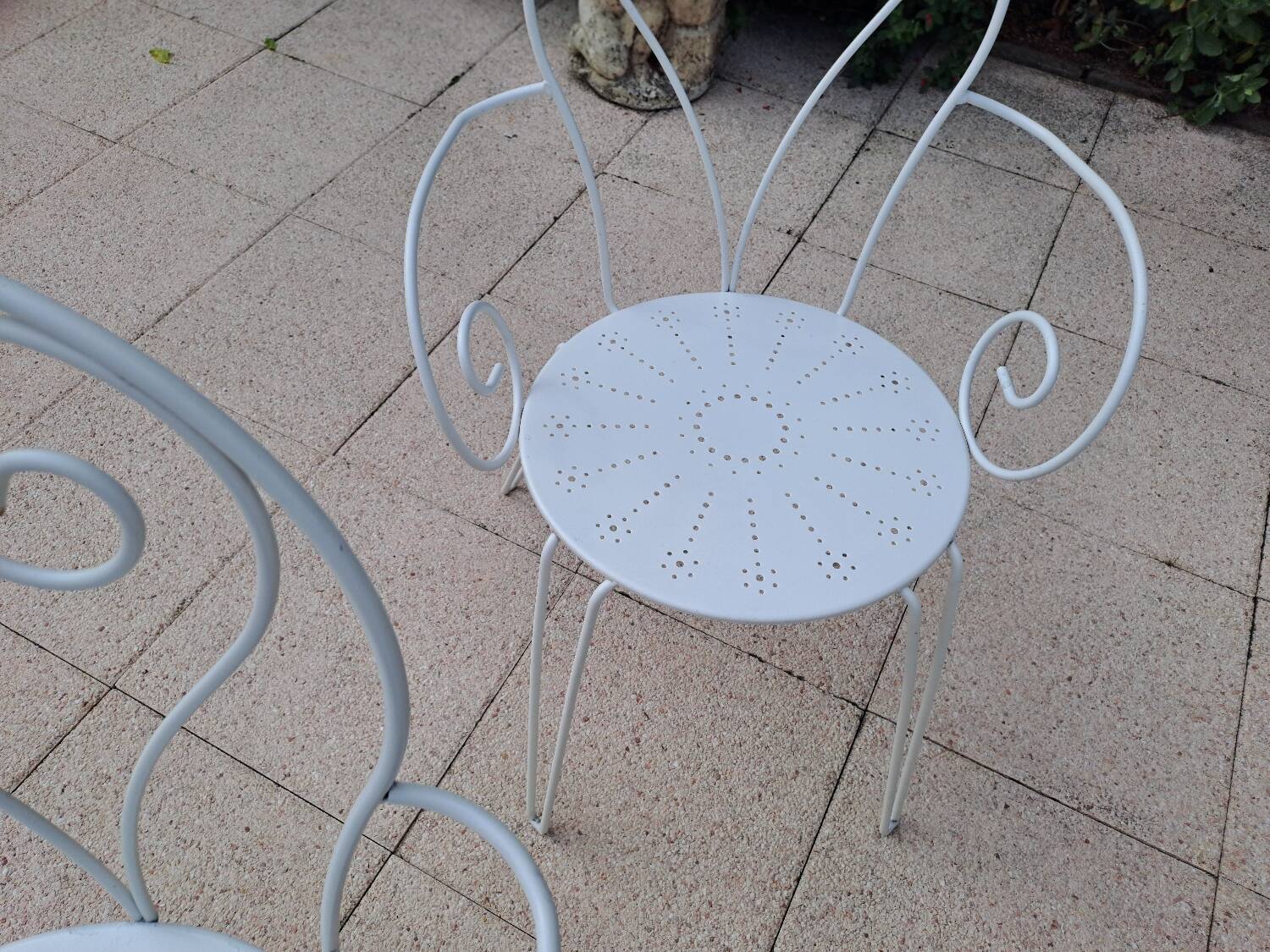 Wrought iron garden furniture