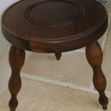 Solid wood tripod stool