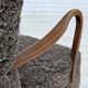 1960s, reupholstered Danish armchair, with stool, genuine sheepskin.