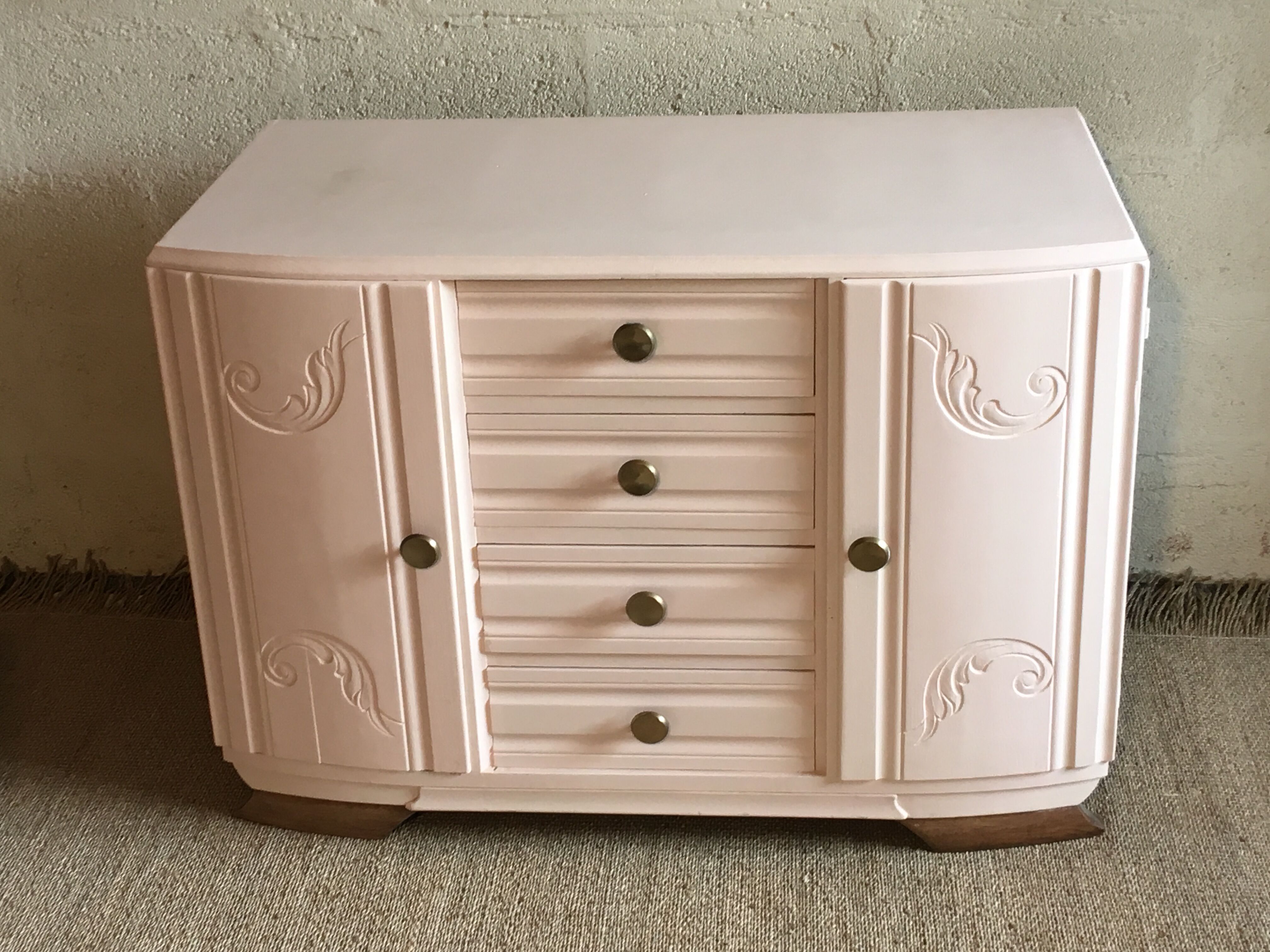 Commode artdeco à portes et tiroirs