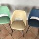 3 chaises tonneau années 50/60 skaï