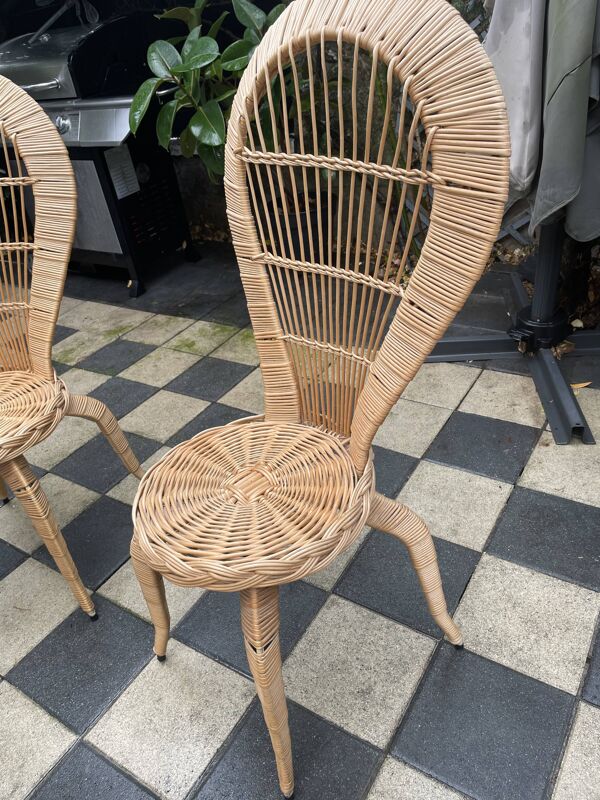 Salon de jardin rotin vintage