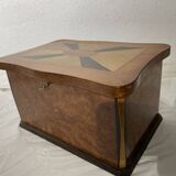 coffret à bijoux marqueterie diverses essences de bois