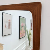 Miroir scandinave en teck vintage