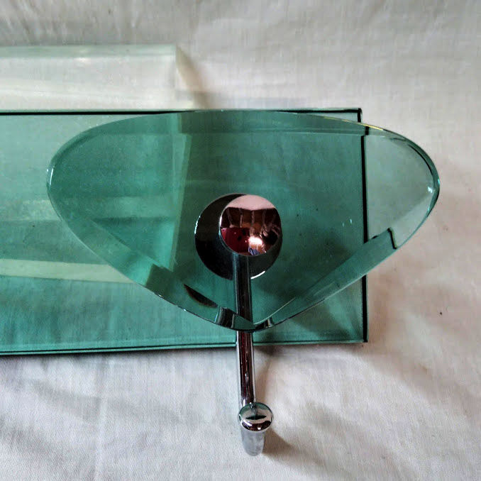Max Ingrand coat rack sandher for Fontana Arte, green glass
