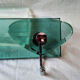 Max Ingrand coat rack sandher for Fontana Arte, green glass