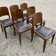 Set de 6 chaises art déco assise cuir