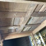 19th century oak farmhouse table with parquet flooring