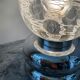 Space Age lamp in chrome metal and glass