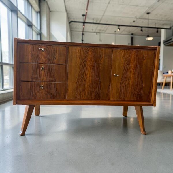 Meuble TV bas vintage en bois / lowboard / buffet bas