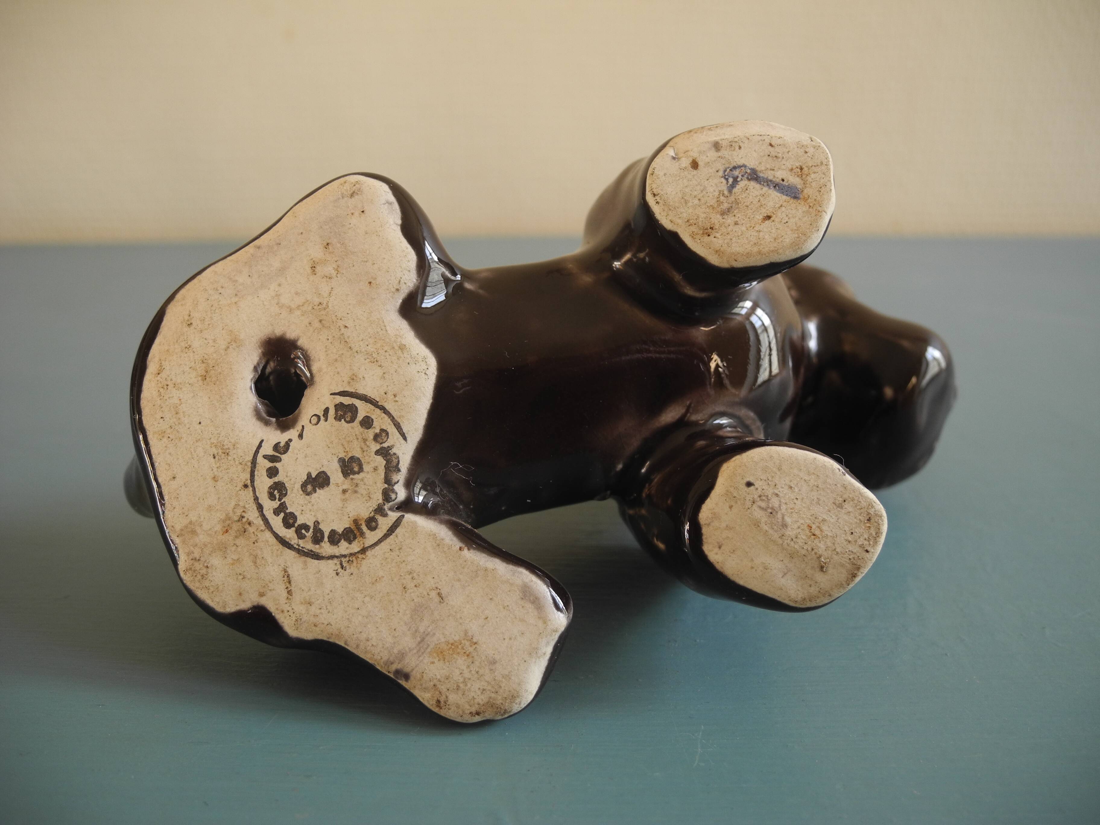 vintage ceramic dog figurine 50s
