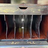 Asian turntable/vinyl cabinet in lacquered wood