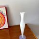 White opaline vase with opalescent legs, 50s and 60s