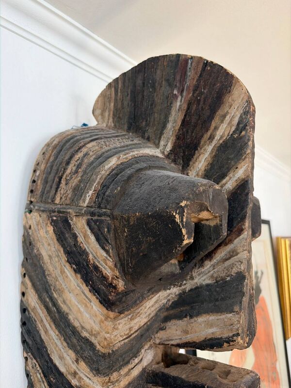 Objet décoration africain masque en bois
