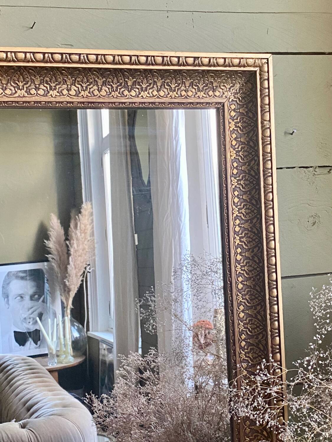 Large gilded wood mirror
