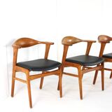Set of 4 Erik Kirkegaard Hong stolefabrik chairs vintage model 49