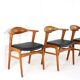Set of 4 Erik Kirkegaard Hong stolefabrik chairs vintage model 49