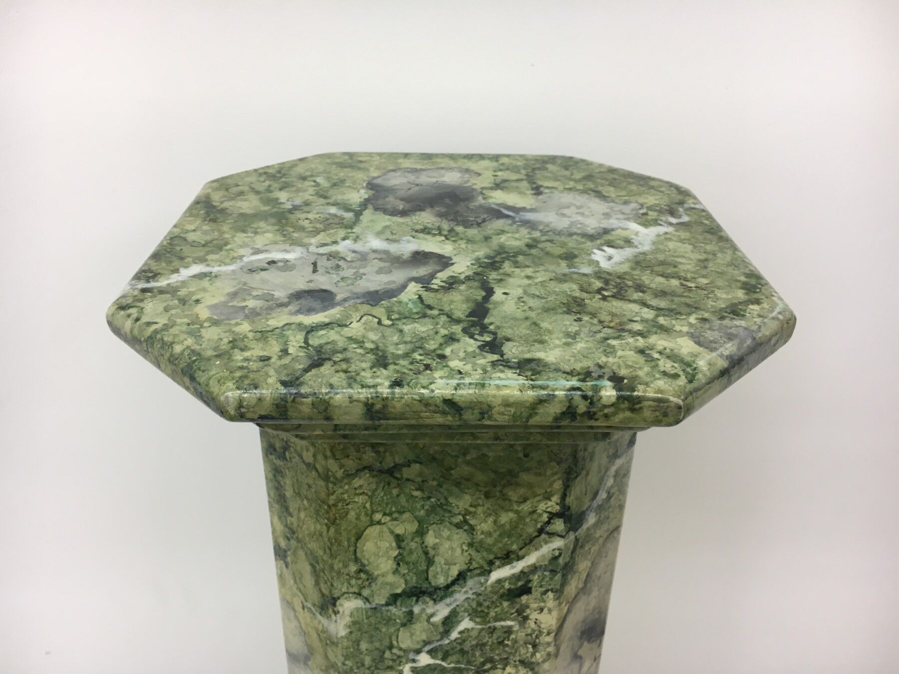 1970's Green Marble Painted Pillar