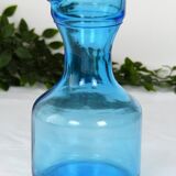 Broc à eau pichet en verre bleu