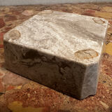 Ashtray, beige marble catch-all.