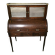 Cylinder desk in mahogany and mahogany veneer, Louis XVI style, 19th century.