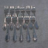 11 Ercuis Pompadour LXV silver-plated cake forks
